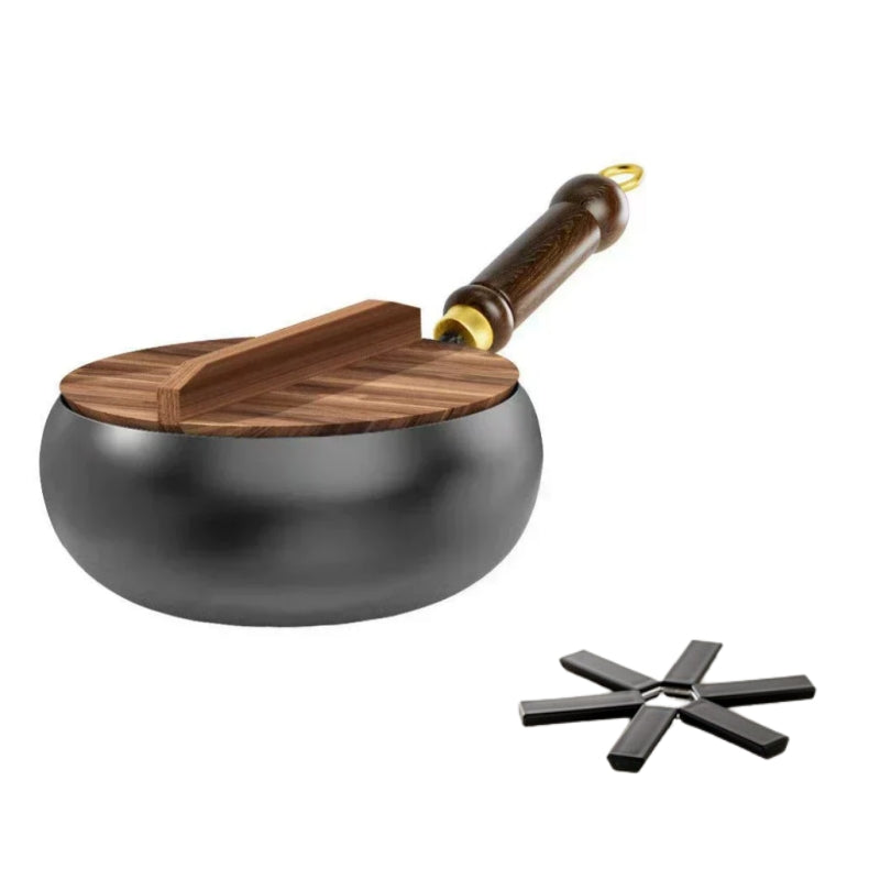 🎁🔥Kvalitetssäkring + Giftfritt🔥Obelagd tjock järngryta