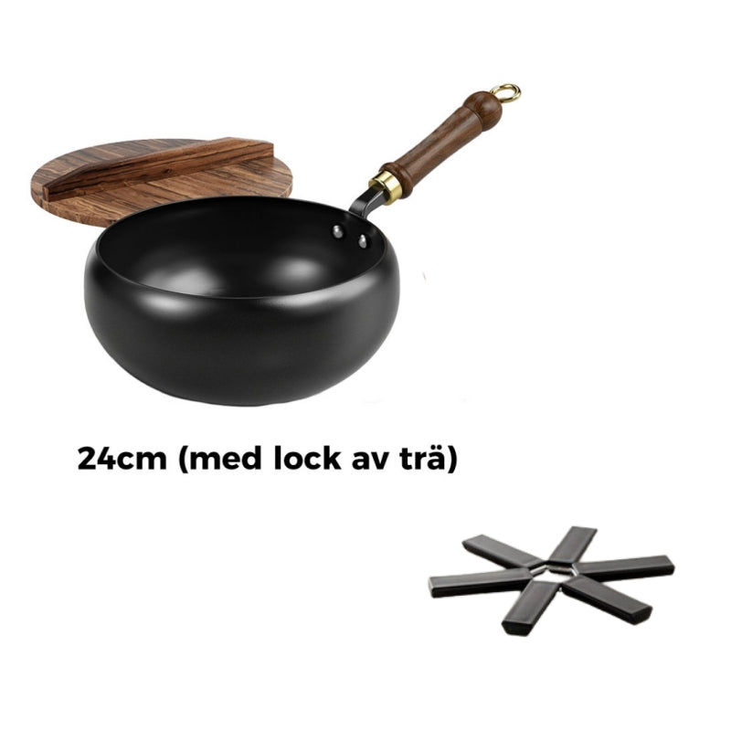 🎁🔥Kvalitetssäkring + Giftfritt🔥Obelagd tjock järngryta