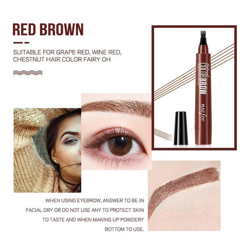 đ„ Naturlig ögonbrynspenna med 4 Ă€ndar, skapa snabbt snygg ögonbrynsmakeupđ„