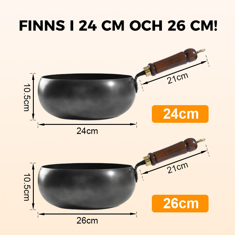 🎁🔥Kvalitetssäkring + Giftfritt🔥Obelagd tjock järngryta