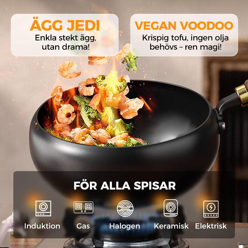 🎁🔥Kvalitetssäkring + Giftfritt🔥Obelagd tjock järngryta
