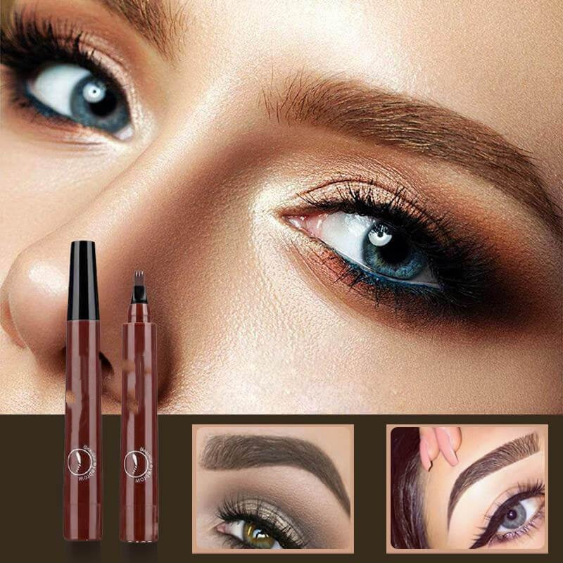 đ„ Naturlig ögonbrynspenna med 4 Ă€ndar, skapa snabbt snygg ögonbrynsmakeupđ„