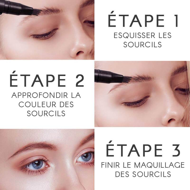 đ„ Naturlig ögonbrynspenna med 4 Ă€ndar, skapa snabbt snygg ögonbrynsmakeupđ„