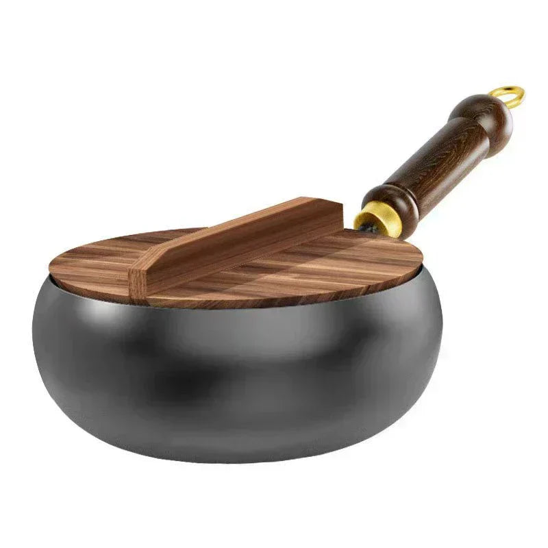 🎁🔥Kvalitetssäkring + Giftfritt🔥Obelagd tjock järngryta