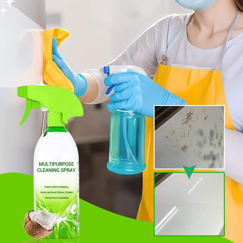 đKraftfullt rengöringsspray för hushĂ„llsbru
