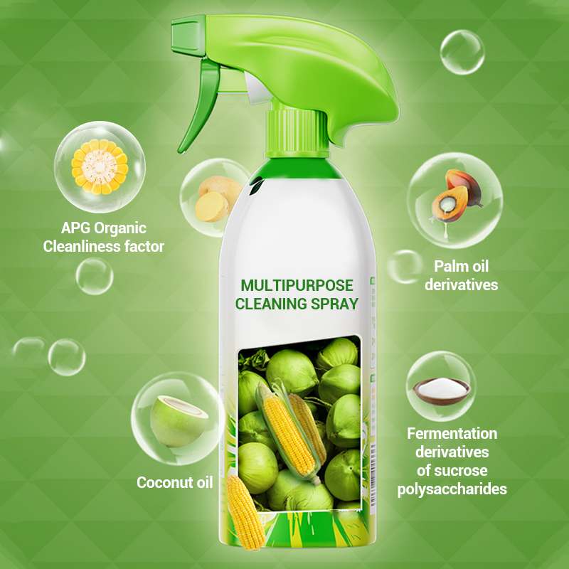 đKraftfullt rengöringsspray för hushĂ„llsbru