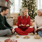 ✨🎅Sista minuten-julerbjudanden 🎄⏰Dam glittertröja och byxor, 2-delat set