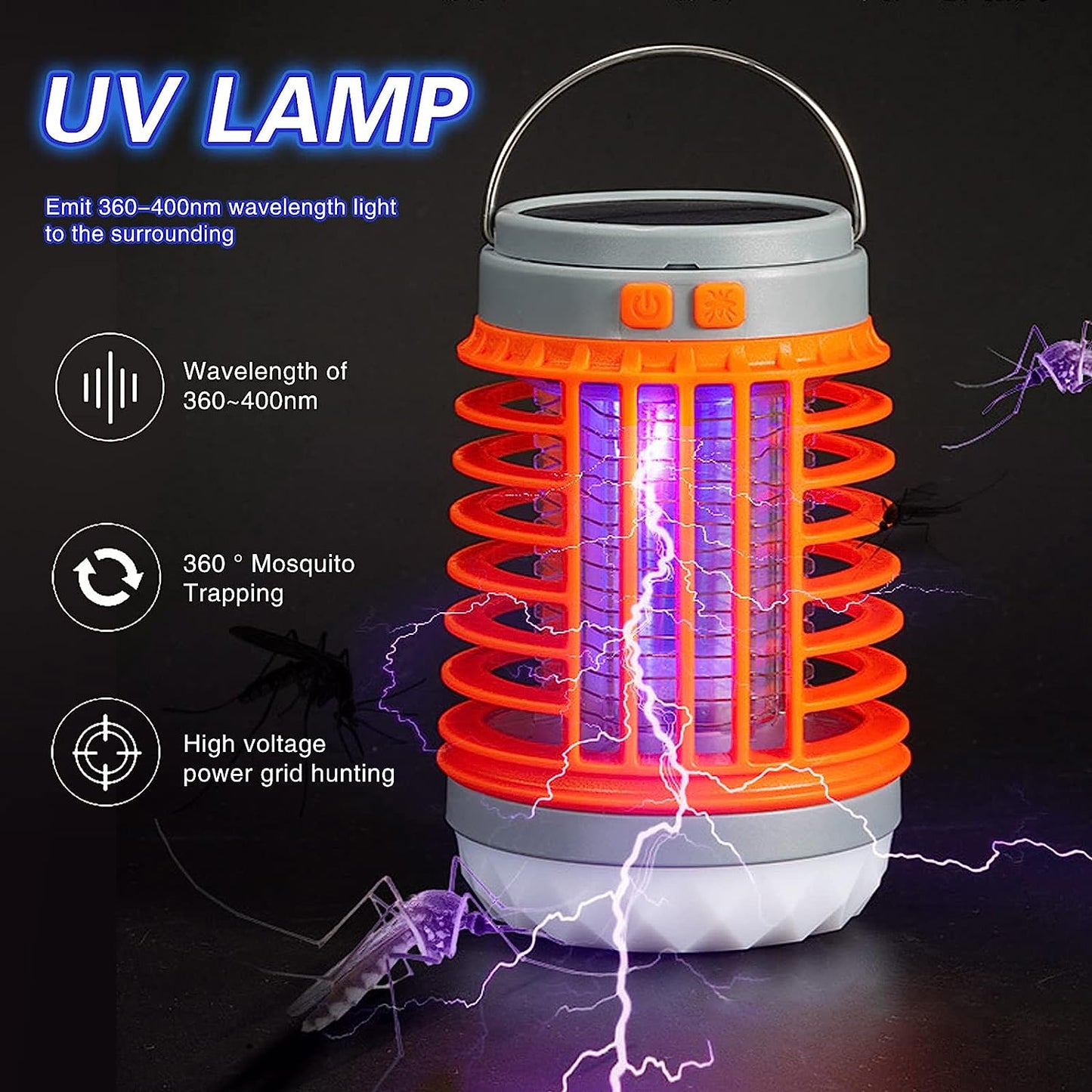 💥 Multifunktionell Solar camping Myggmördare Lamp