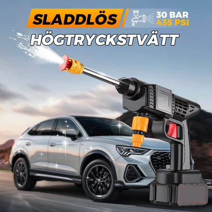 ✨ Bärbar Sladdlös Högtryckstvätt - 2000mAh Batteri & 4 Munstycken för Bil, Cykel och Trädgård 🚗🌿