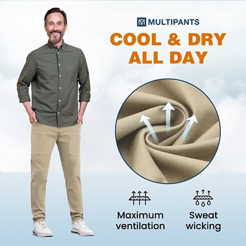 🔥2025 Ny 50% rabatt Hot Sale🔥MultiPants - slitstarka cargobyxor med hög stretch och flera fickor