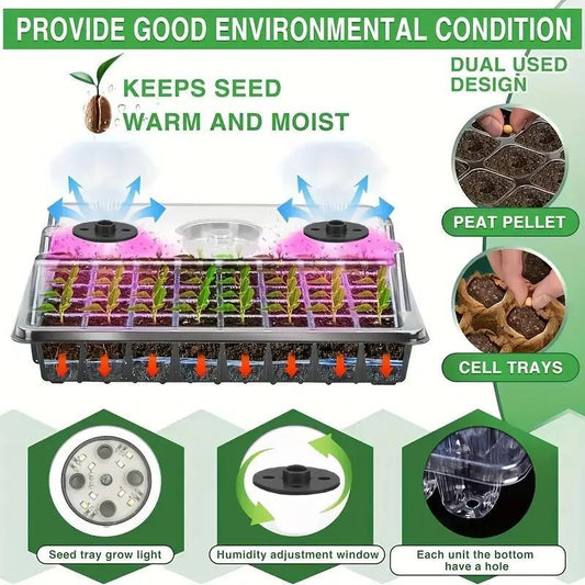 Fröstartbrickor med Växtlampa