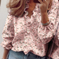 👚 50% RABATT 🌸 | Långärmad Damskjorta med Volanger – Lös Passform & Lanternärmar