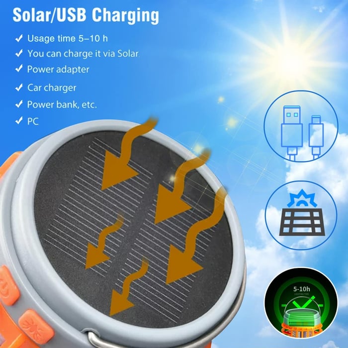 💥 Multifunktionell Solar camping Myggmördare Lamp