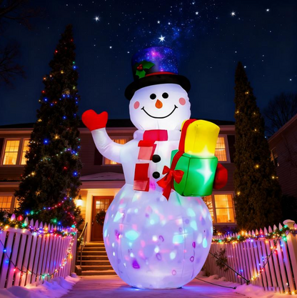 ☃️🎄Ny design Hög försäljning Julen uppblåsbar snögubbe Julen utomhusdekoration