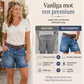 Förbeställning 📢📢Bermudashorts i denim för damer, med medelhög midja och fickor