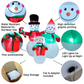 ☃️🎄Ny design Hög försäljning Julen uppblåsbar snögubbe Julen utomhusdekoration