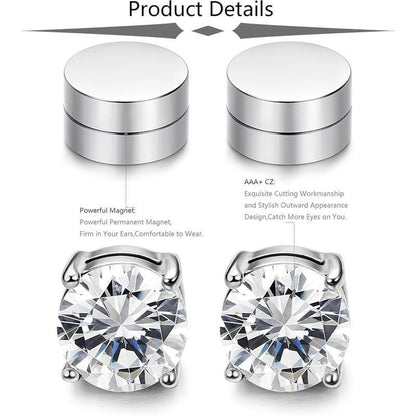 💎 50% RABATT! ✨ Magnetiska Örhängen i Zirkonia – Utan Piercingbehov, Bekväma & Perfekt För En Elegant Look Utan Smärta 🦷
