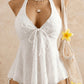 Tankini-set med peplum och halterneck för dame