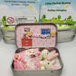 🐰 50% RABATT! 🎁 Mummy Bunny Mini Plyschfickask i Plåt – Söt Presentförpackning, Samlarbar & Perfekt för Påsken 🐣