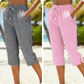 👖 50% RABATT NU! 🌿 Capri-byxor i Rutmönster för Dam – Andningsbart Bomull/Linne – Elastisk Midja & Sidfickor – Perfekt för Sommar & Semester ☀️