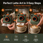 ☕📸 One-Touch Latte Art-kamera – 3D-kaffeschablon för personlig kaffekonst ✨