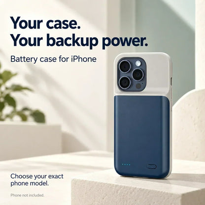 ✨ 50 % RABATT JUST NU🔋📱suitiifamily™  Batteriskal för iPhone med LED-Indikator – Extra Batteri & Skydd