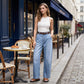 👖 50% RABATT NU!🌟 Dam High Waist Vida Jeansshorts – Benlängande & Vintage Tvätt – Casual Croppade Byxor 👒