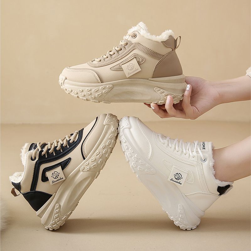 Snygg present - Faux Fleece Varma High-Top Fritidsskor