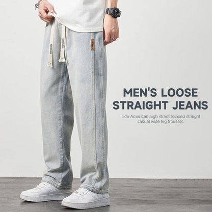 👖 60% RABATT! ✨ Löst Sittande Raka Jeans för Män – Nyhet – Bekväm passform, Hållbart denim & Vardaglig stil 💙