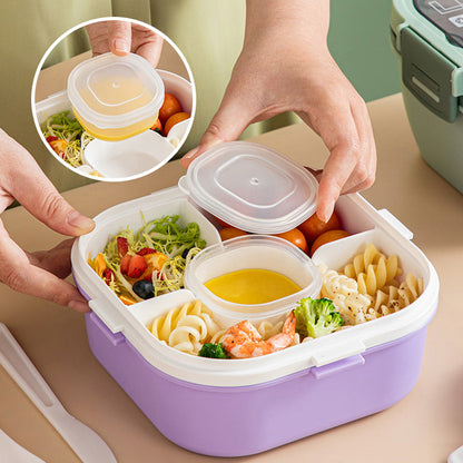 1200ml/1700ml Bento Box med sked och gaffel - mikrovågssäker