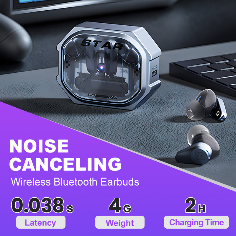 2024 Nya Upgra🔥Noise-Cancelling trådlösa Bluetooth-öronsnäckor för sport