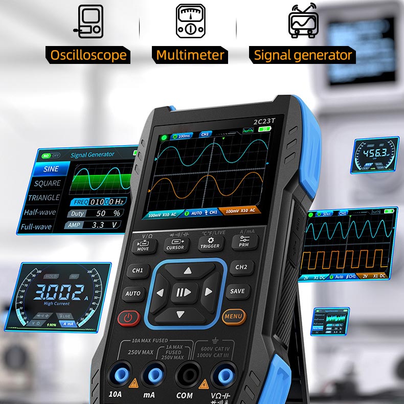 🔥50% rabatt under en begränsad tid🔥2C23T Digital Oscilloscope Multimeter DDS Generator 3 in 1