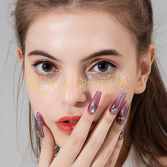 💕het försäljning 50% OFF💕glitter hudvård fräknar ansikte tatuering