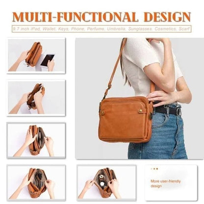 👜 50% RABATT! ✨ Läder Crossbody & Clutch Set – Lätt, Flera Fack & Tidslös Design för Vardag och Kväll 👜