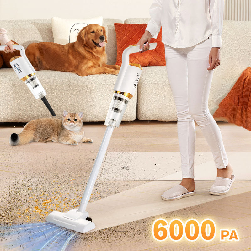 📢Specialpris på 499kr!!!🔥🔥🔥 Sladdlös Dammsugare - 6000PA Kraftfull Sugförmåga för Hem och Bil