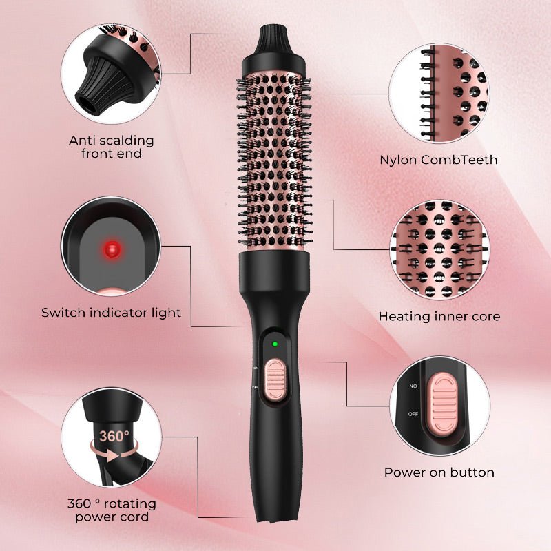 🤩 Begränsad het försäljning 💖🔥3 i 1 Termisk borste 32mm Curling Iron Brush