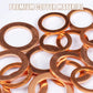 📀100/200 PCS Koppar platt bricka sortiment kit