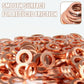 📀100/200 PCS Koppar platt bricka sortiment kit