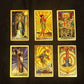 Lyxigt gyllene tarotkortlek