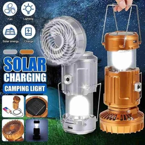 🏕️ 6-i-1 Bärbar Solar LED Camping Lantern – Solenergi, Power Bank, Nödljus & Vattentät för Utomhusäventyr 🔦🔋📦