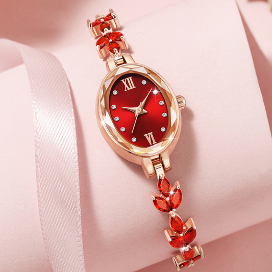 Elegant vattenresistent kvartsklocka för kvinnor