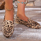 Leopardmönstrade slip-on loafers för damer