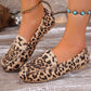 Leopardmönstrade slip-on loafers för damer