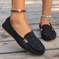 Leopardmönstrade slip-on loafers för damer