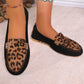 Leopardmönstrade slip-on loafers för damer
