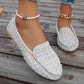 Leopardmönstrade slip-on loafers för damer