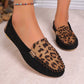 Leopardmönstrade slip-on loafers för damer