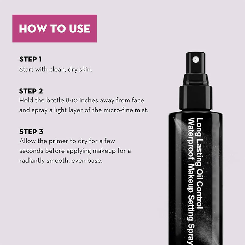 Långvarig oljekontroll Vattentät Makeup Setting Spray