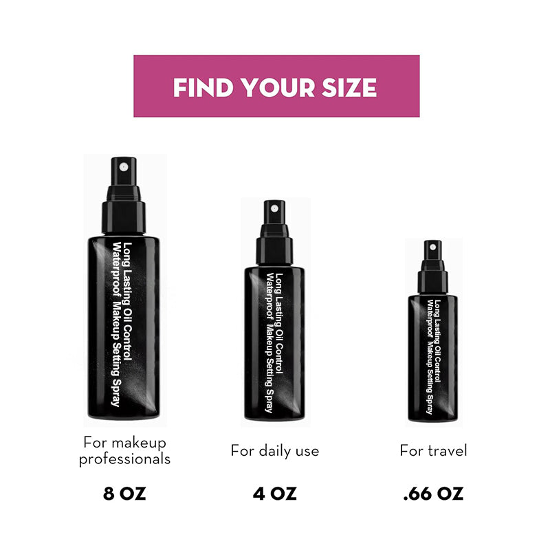 Långvarig oljekontroll Vattentät Makeup Setting Spray