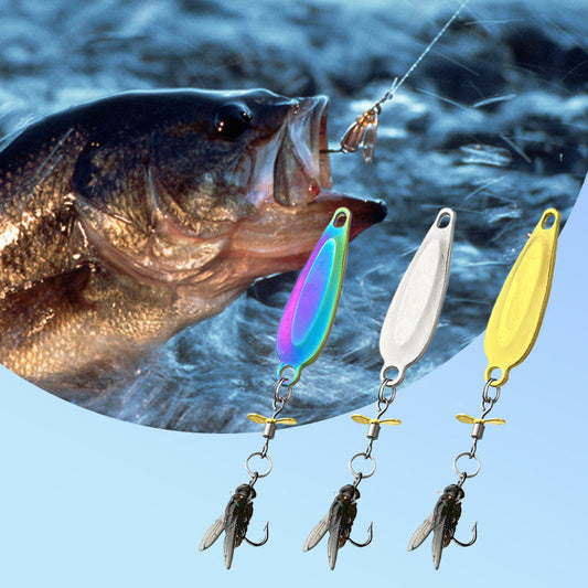 🎣Innovativ design - metallpropeller fluga falsk beteskrok💪